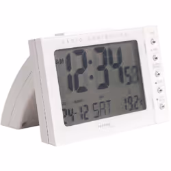 Technoline WT 188, Réveil numérique, Blanc, Plastique, LCD, AA Mignon LR06, 115 mm