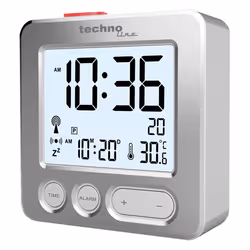 Technoline WT 265 réveille-matin Réveil numérique Argent