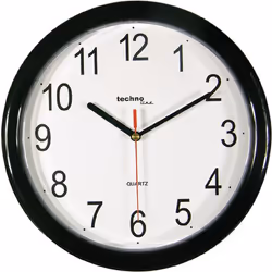 Technoline WT 600, Mur, Quartz clock, Cercle, Noir, 25 cm