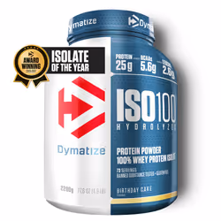 Dymatize ISO 100, Poudre, Protéine de lactosérum hydrolysé, Isolation de la protéine de lactosérum, Gateau, L-Alanine, L-Argi ...