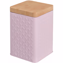 Boite à thé en métal - Rose métal Dimensions : Hauteur 16 cm x Largeur 10.7 cm - Profondeur 10.7 cm