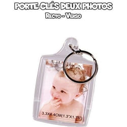 Porte-clés deux photos (recto verso)