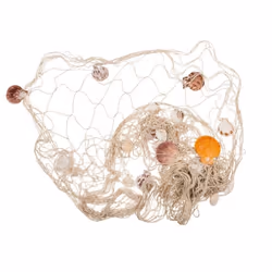 FILET DE PÊCHE AVEC COQUILLAGE 1X2M NATURE  Beige Ivoire Crème Écru Naturel Taupe
