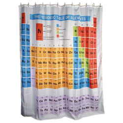 Rideau de douche - Non spécifié - 180 x 180 cm - 100 % Polyester - Blanc - 12 anneaux inclus