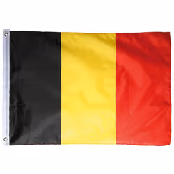 Drapeau Belgique 100% polyester Dim : 90 x 150 cm