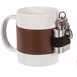 Tasse en céramique avec Petite flasque métallique Matière mug : céramique Matière flasque : Métal Dimensions du mug : Hauteur ...