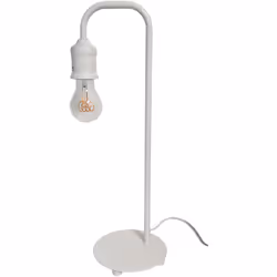 Lampe de table blanche en métal Métal Hauteur 49 cm Cable env. 1,5 m E27 - max 40W, 230V, prise GS