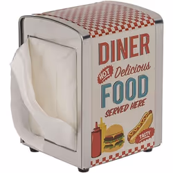 Distributeur de serviettes - Diner - Métal - Multicolore - 14 x 10.5 x 9.5 cm