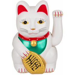 Out Of The Blue - Chat porte bonheur en pvc blanc
