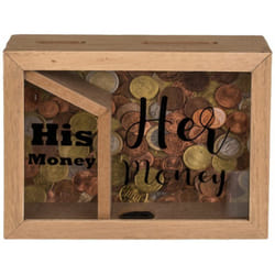 Tirelire en bois Double compartiment