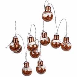 Guirlande lumineuse en forme d'ampoules 1.7 mètre &bull 10 lumières LED &bull Longueur : 1.7 m &bull PVC &bull Alimentation : ...
