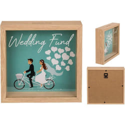 Tirelire Wedding Find en forme de cadre en bois - Multicolore - 20 x 20 cm