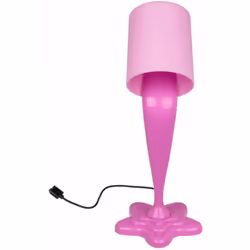 Lampe fantaisie Pot de peinture - Rose En plastique Hauteur 30 cm - Largeur 12 cm - Profondeur 12 cm Avec branchement USB (câ ...