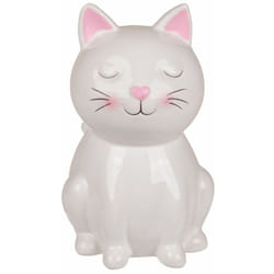 Out Of The Blue - Tirelire Chat blanc 15 cm