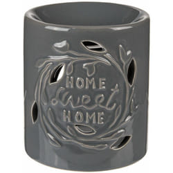 Brûle-Parfum home sweet home en céramique grise