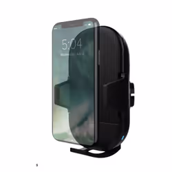 Xqisit 37358 chargeur d'appareils mobiles Smartphone Noir Allume-cigare Recharge sans fil Auto