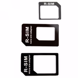 Xqisit Nano+Micro SIM Adapter, Adaptateur carte sim, Micro-SIM, Nano-SIM, SIM taille normale, Micro-SIM, 3 pièce(s), Noir