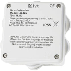 Ivt Station de commutation US-12N 2760 va 18202 130 mm x 130 mm x 60 mm convient pour le modèle (onduleur):Universel