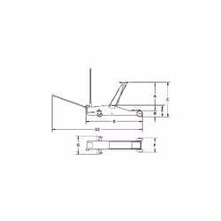 Cric Rodcraft 3t, hydraulique - petit & compact ! - modèle RH 290 - - Cric petit & compact Tige de pompe démontable pour un t ...