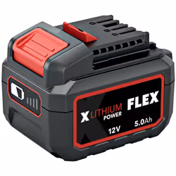 FLEX 531690 BATTERIE LI-ION 12 V 5,0 AH AVEC INDICATEUR DE NIVEAU DE CHARGE, PROTECTION EMS ET PROTECTION CONTRE LA POUSSIÈRE ...