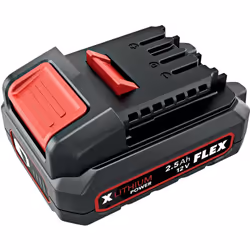 FLEX 532290 BATTERIE LI-ION 12 V 2,5 AH AVEC INDICATEUR DE NIVEAU DE CHARGE, PROTECTION EMS ET PROTECTION CONTRE LA POUSSIÈRE ...
