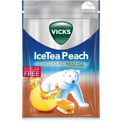 Vicks Pastilles gorges Menthol Ice tea pêche sachet de 17