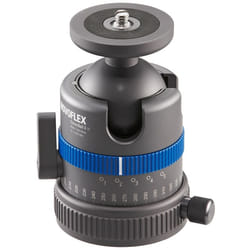 Novoflex CB3 II tête de trépieds Noir, Bleu Métal 1/4, 3/8" Balle