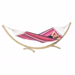 AMAZONAS AZ-6010100, Hamac avec cadre, 120 kg, 1 personne(s), Coton, Polyester, Multicolore, Bois