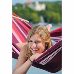 AMAZONAS AZ-4220000 hamac Hamac avec cadre 1 personne(s) Coton, Polyester, Acier Multicolore