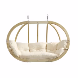 AMAZONAS AZ-2030850, Fauteuil œuf suspendu, Avec support, Intérieur & extérieur, Blanc, Polyester, 200 kg