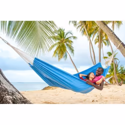 AMAZONAS AZ-1018610 hamac Hamac suspendu 2 personne(s) Coton, Polyester Bleu