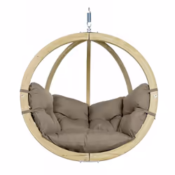 AMAZONAS AZ-2030812, Fauteuil œuf suspendu, Avec support, Intérieur &amp; extérieur, Taupe, Polyester, 120 kg