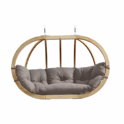 AMAZONAS AZ-2030842, Fauteuil œuf suspendu, Avec support, Intérieur & extérieur, Taupe, Polyester, 200 kg