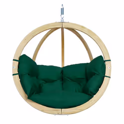 AMAZONAS AZ-2030814, Fauteuil œuf suspendu, Avec support, Intérieur &amp; extérieur, Vert, Polyester, 120 kg