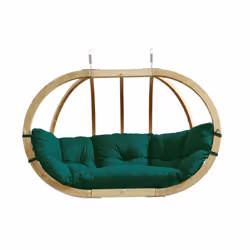 AMAZONAS AZ-2030844, Fauteuil œuf suspendu, Avec support, Intérieur &amp; extérieur, Vert, Polyester, 200 kg