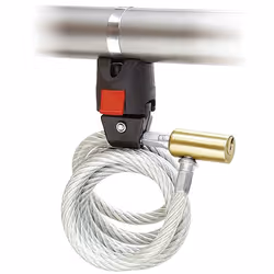 KLICKfix Mini Adapter with holder for cable locks, Adaptateur pour serrure à câble, Noir, Rouge
