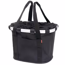 KLICKfix Bikebasket, Devant, Panier de vélo, Aluminium, Tissu, Noir, 15 L, 5 kg