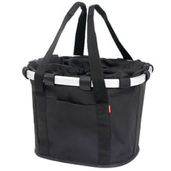 KLICKfix Bikebasket Devant Panier de vélo 15 L Aluminium, Tissu Noir