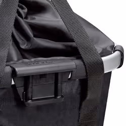 KLICKfix Bikebasket Devant Panier de vélo 15 L Aluminium, Tissu Noir