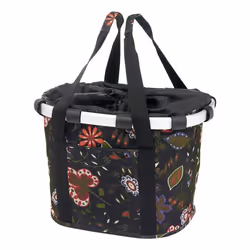 KLICKfix Bikebasket, Devant, Panier de vélo, Aluminium, Polyester, Noir, Bleu, Marron, Vert, Rouge, Blanc, 15 L, 5 kg