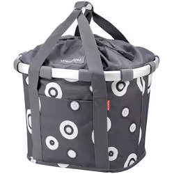 KLICKfix Bikebasket, Devant, Panier de vélo, Aluminium, Polyester, Noir, Gris, Blanc, 15 L, 5 kg