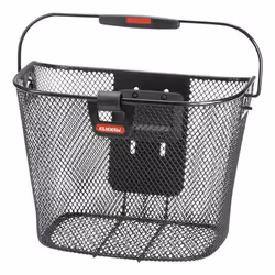 KLICKfix Panier Uni avec clip pour éclairage, Devant, Panier de vélo, Noir, 16 L, 7 kg, 350 mm