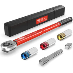Famex - Clé dynamométrique 1/2', 30-210 Nm, avec douilles 17, 19, 21 mm, Tolérance de ±4 %, 10886-3-RS