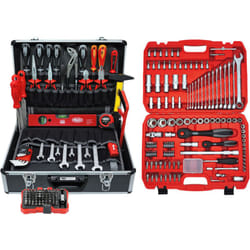 Famex - 449-45 Mallette à outils avec un set d'outils complet, caisse à outils, boîte à outils
