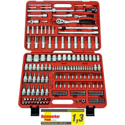 FAMEX Coffret de douilles, Boîte à outils de mécanicien 174 pièces - PROFESSIONAL, 525-16