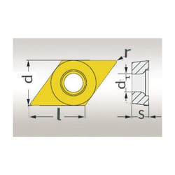 Optimum - Plaquette avec revêtement 35° VNMG160408 - taille 16 - 5 pcs VNMG160408