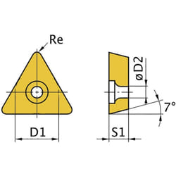 Optimum - Plaquette avec revêtement 60° TCMT110204 - taille 11 - 5 pcs TCMT110204