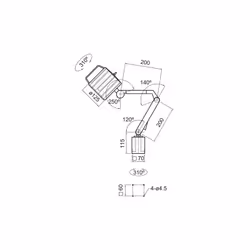 ASLAK MWG 6-600 lanterne LED Argent