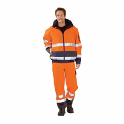 EN 20471+A1 cl. 3, EN 343 cl. 3, EN 343 cl. 1 · 2 couleurs · Tissu extérieur : 100 % polyester, revêtu PU, coutures contrecol ...