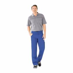 100 % coton, env. 290 g/m2 · Taille ronde avec 7 boucles pour la ceinture · Taille avec élastique · Poche à la cuisse gauche ...
